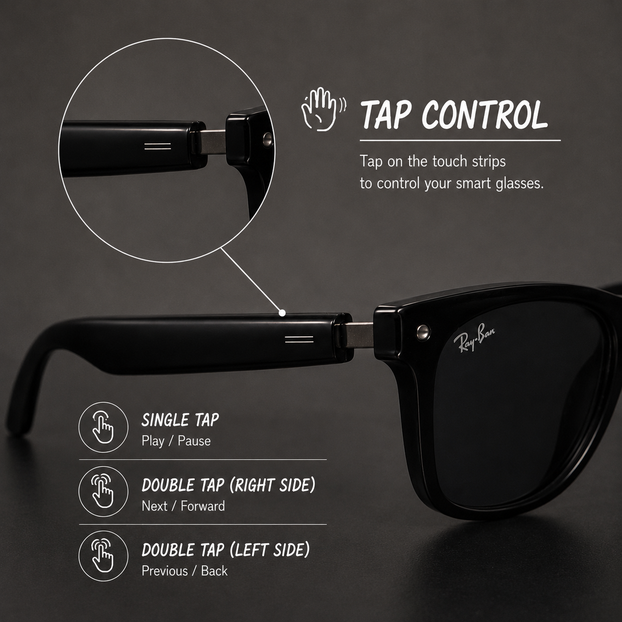 Smart Bluetooth Audio Sunglasses