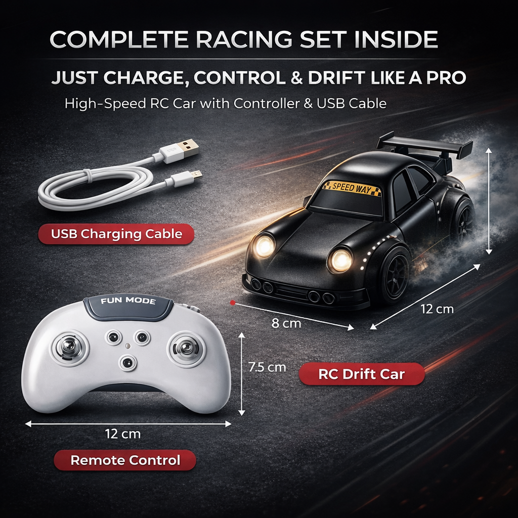 Mini Multifunctional Drift Car - Black