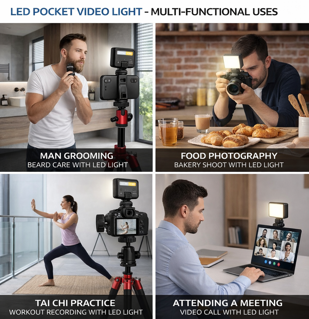 LED Pocket RGB Video Light