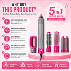 5 in 1 Hot Air Styler And Dryer,Multifunctional Hair Styler Tool
